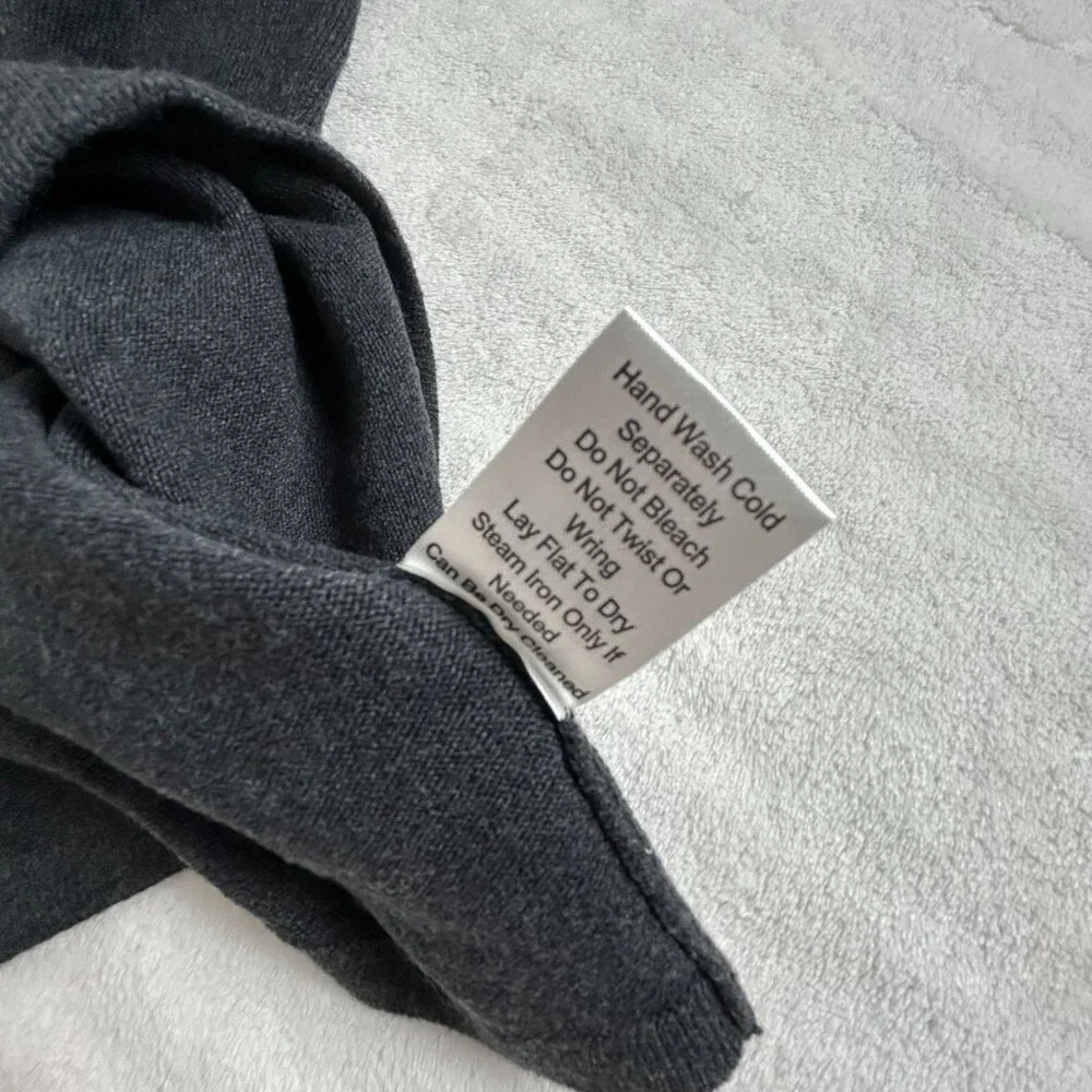Cabi Gray Knit Pencil Skirt Large Nylon & Spandex